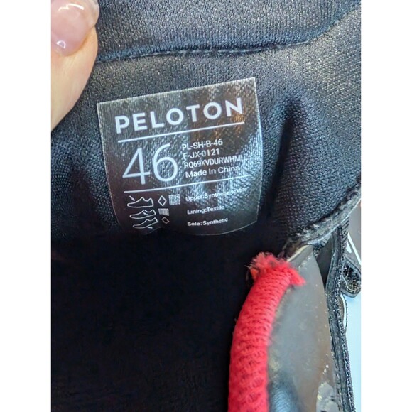 Peloton Men’s Cycling Shoes Size 42 US 8.5 9 Cleats Black Red main image 9